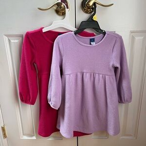 Old Navy 3T cozy waffle-knit dresses (set of two), barely worn, super soft!